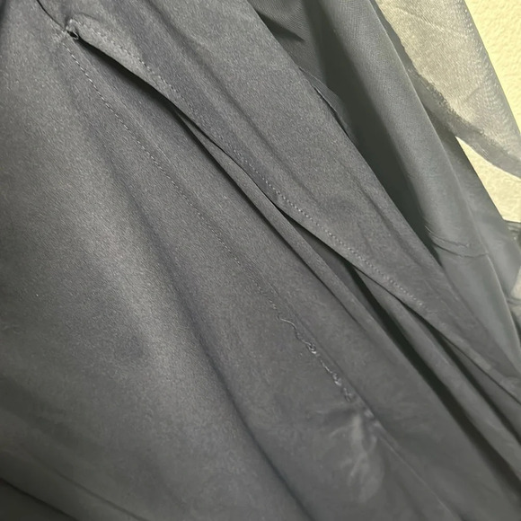 Adrianna Papell Women’s Size 14 Navy Blue Ruched 3/4 Sleeve Long Maxi Dress - Picture 10 of 16